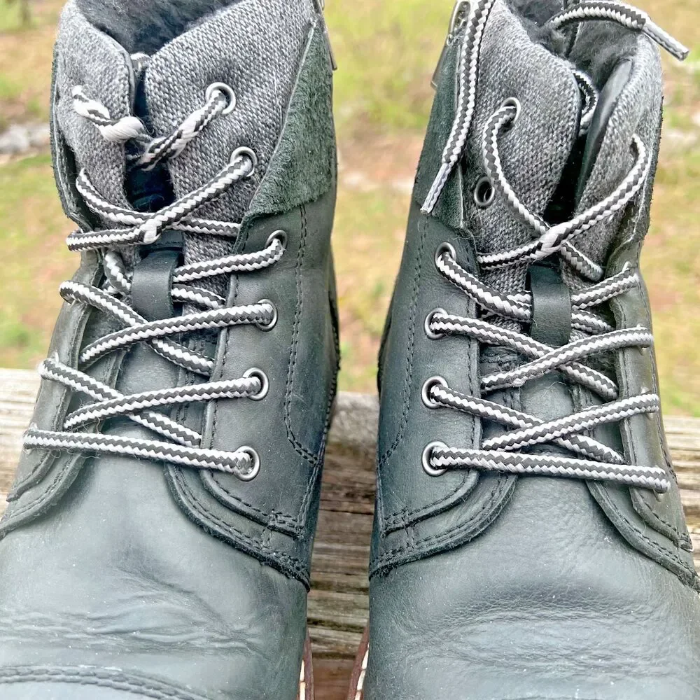 BUCKLE OUTPOST MAKERS BLACK LEATHER EVERET BOOTS SIZE 10.5
